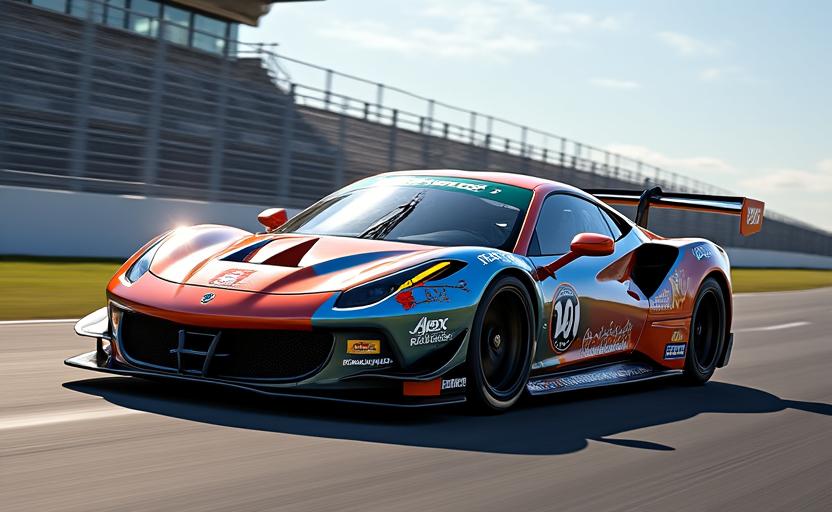 Apex Racingチームの高速レーシングカー